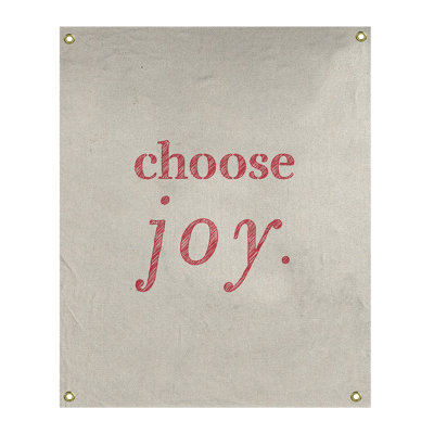 Tapisserie de polyester, choisir la joie citation