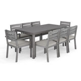 Martha Stewart Bedford All-Weather Patio Set With 71" Table And 8 Stackable Dining Chairs