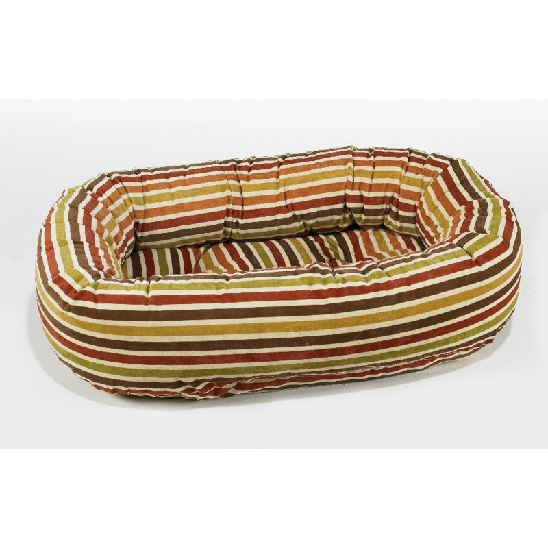 Lit pour chien impression donut, Très petit (l 22 po x P 16 po x H 3 po), Rayures salsa
