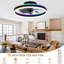 Ventilateur de plafond 20 po moderne avec lumières RVB, ventilateur de plafond encastré à profil bas avec contrôle APP, Fandelier sans pales pour chambre à coucher