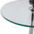 Rejanae Modern Accent Side Table with Glass Top, Labradorite Stone Accent, and Sculptural Base - Narrow Living Room End Table for Bedroom or Entryway - Contemporary Round Design - 23", Silver-1202243762