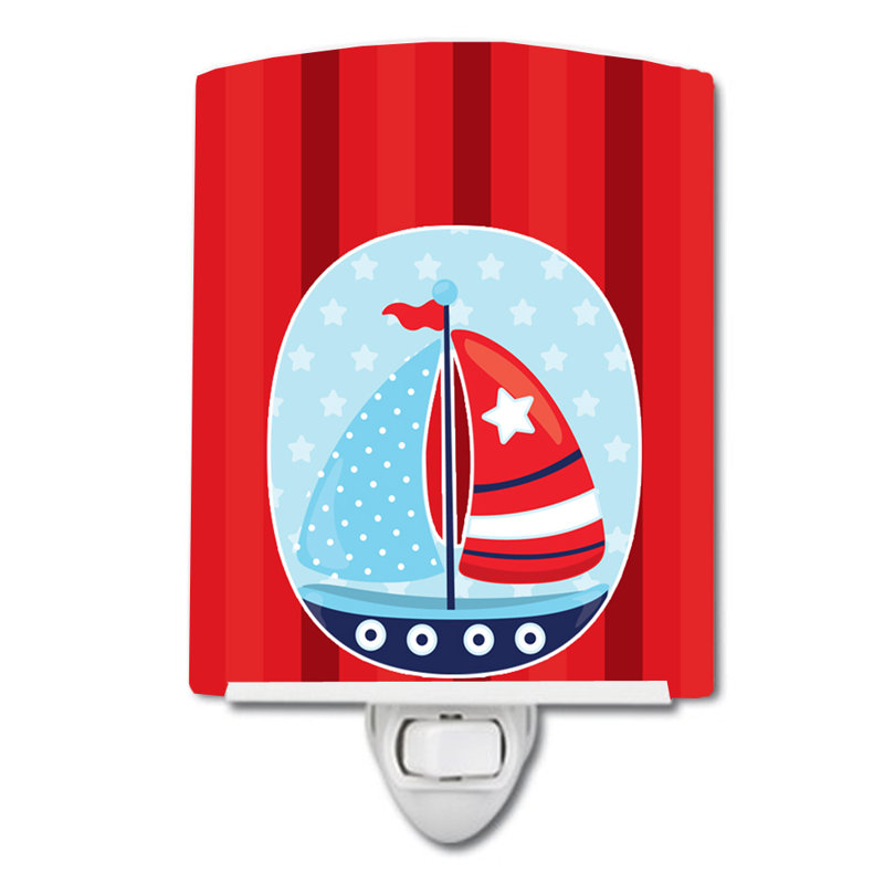 Lampe de nuit en céramique voilier nautique