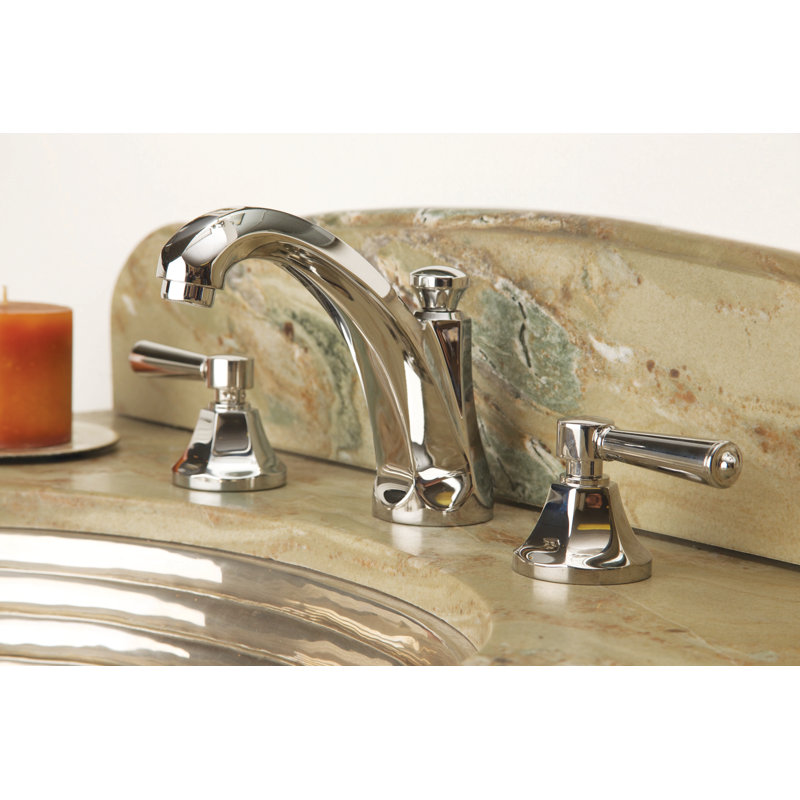 Metropole Widespread Bathroom Faucet with Drain Asssembly, Antique Brass