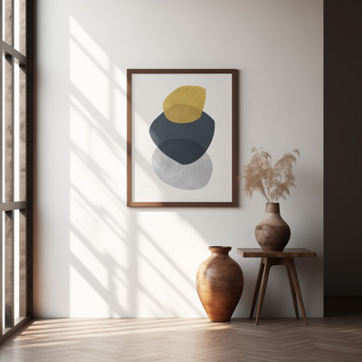 "Expressionist shape" Framed Textured Wall Art