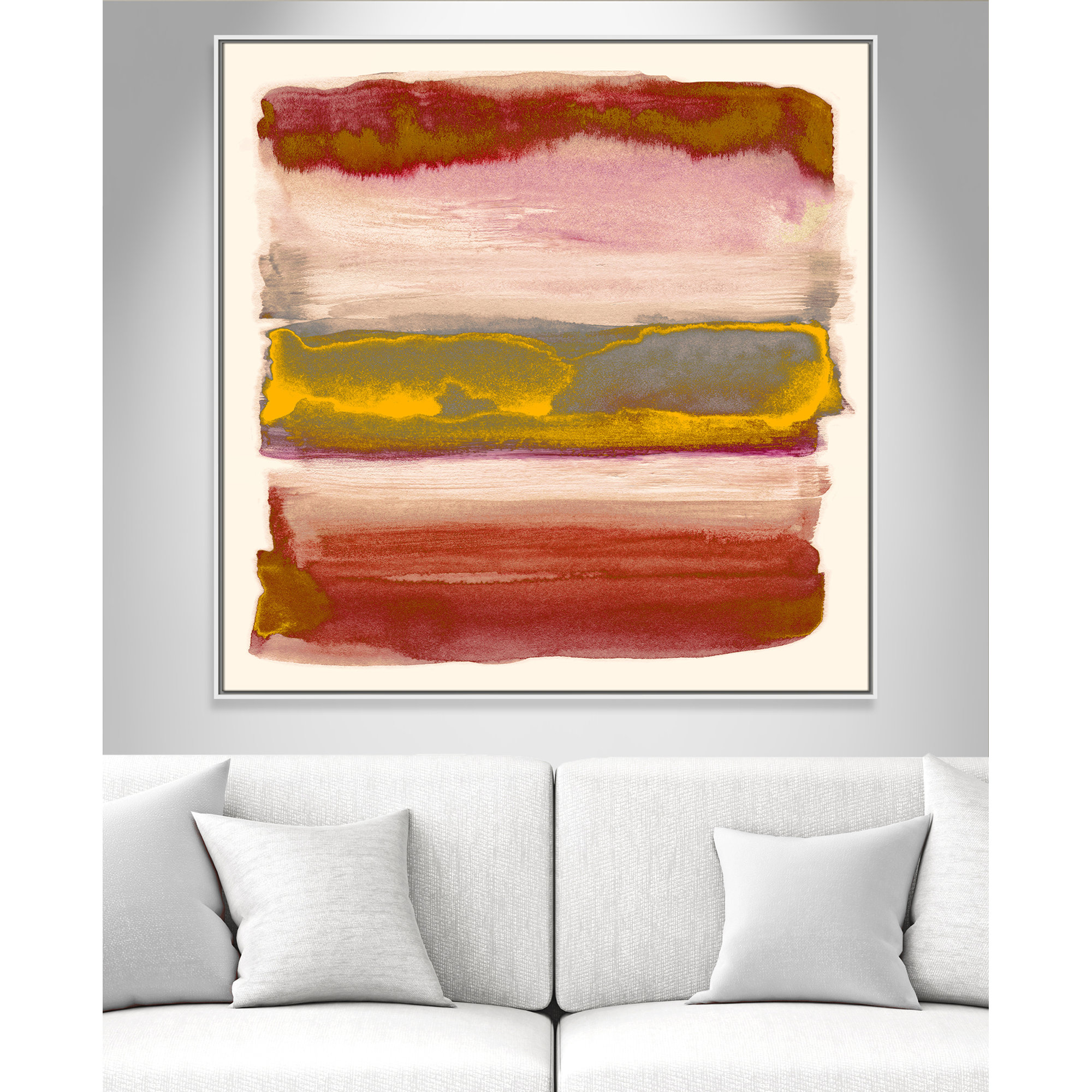 Yellow Sky II Print by Nan, 46.5" H x 46.5" W, White
