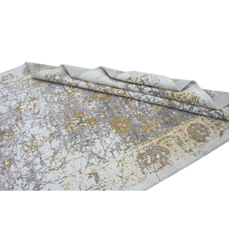 Tapis moderne délavé à la main 5 x 8