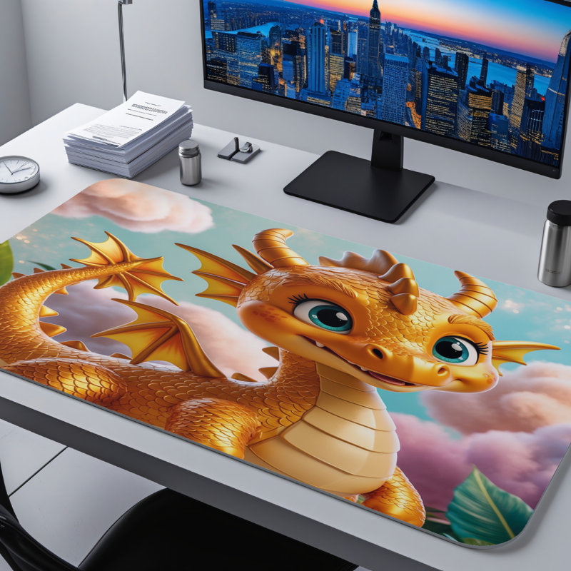 Polyester Desk Pad, 14.4x12.1