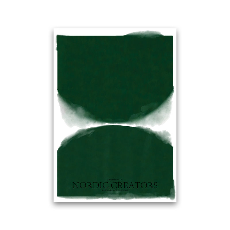Green Abstract - Print, No Framed, 42cm H x 29.7cm W x 1cm D