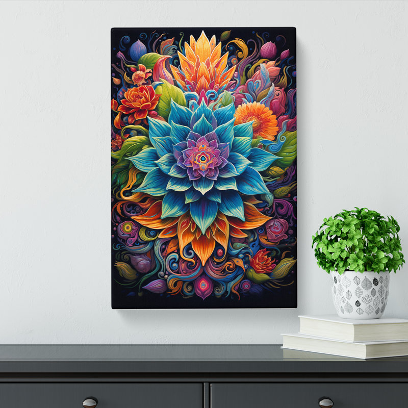 Mandala Hard Edge No.2 - No Frame Print, 60cm H x 40cm W x 3cm D