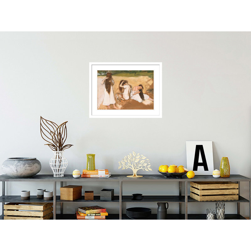 «Women Combing Leurs Hair» par Edgar Degas, impression giclée encadrée, H 22,47 po x l 29,5 po