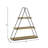 Geometric Metal and Wood Triangular Wall Shelf Storage for Entryway Decor - Accent Wall Organizer Shelf for Living Room or Home Display - 26"