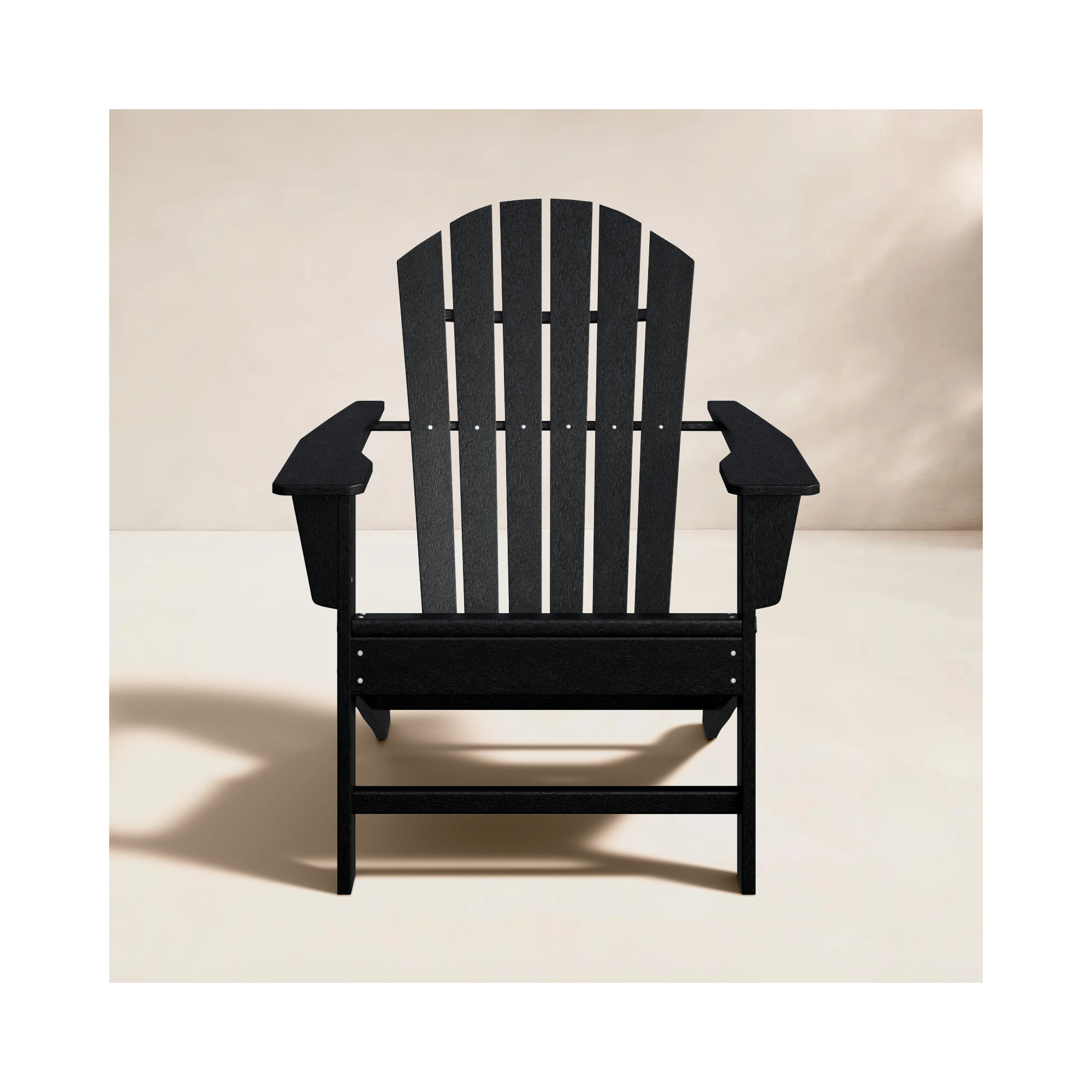 POLYWOOD South Beach Outdoor Adirondack Chair, Black