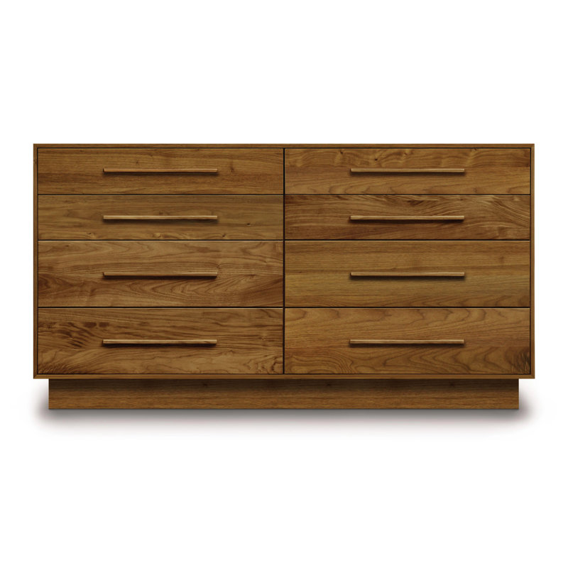 Moduluxe 8 - Drawer Solid Wood Dresser, Saddle Cherry