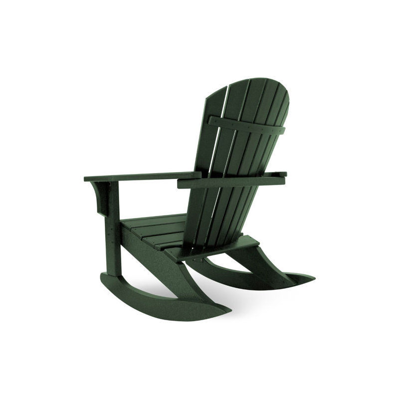 POLYWOOD Seashell Rocking Chair, Hunter Green