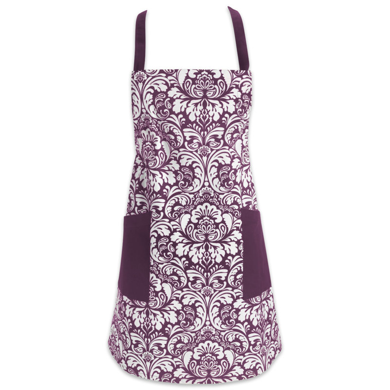 Angelia Bib Apron, Eggplant, Large