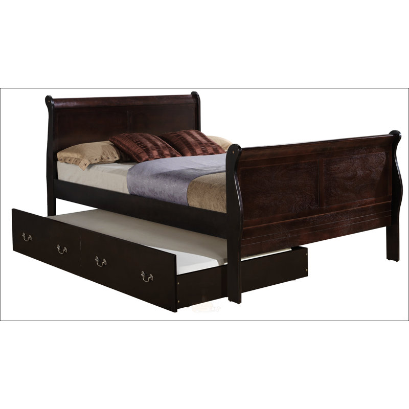 Lit gigogne élégant Cappuccino, Beige, Double