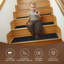 Paquet de 15 tapis d'escalier antidérapants de 8 po x 30 po, tapis de marche d'escalier en TPE pour marches en bois, tapis d'escalier en polyester lavables pour enfants et animaux de compagnie