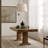 Solid Wood Rectangular Dining Table – I-Shaped Industrial Legs & Wood Veneer Top