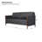 Briles All-Aluminum 2-Seat Sofa With Quilted Wrap