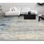 Abstract Area Rug in Ivory/Light Blue