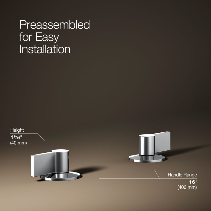 Components Bathroom Sink Handles With Lever Design, Polished Chrome