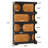 71" Tall Bookcase, 4-Tier S-Shaped Bookshelf-540982203