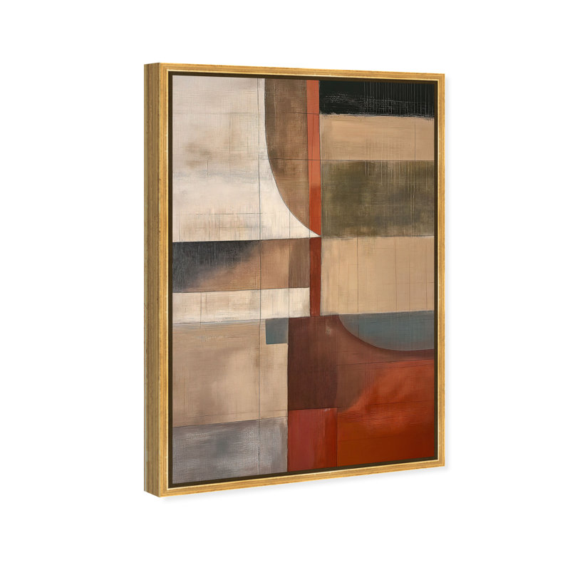 Pattern Pulse III Canvas Abstract Print by Oliver Gal, Black Frame, 10 x 15, 55"H x 37"W, Gold Frame