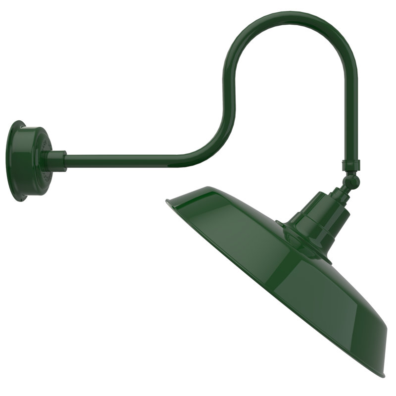 Luminaire de grange d’extérieur à del oldage, Vert rétro