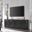 Meuble télé pour téléviseur de 75 po ou moins avec rangement, tablettes réglables et gestion des câbles Tillman - Console multimédia transitionnelle avec quincaillerie en laiton pour le salon-1072986198