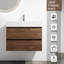 Meuble-lavabo mural de 30 po avec lavabo en résine. Design moderne, 2 tiroirs à fermeture en douceur. Fabrication en contreplaqué, base à fermeture en douceur-538655174-538655175