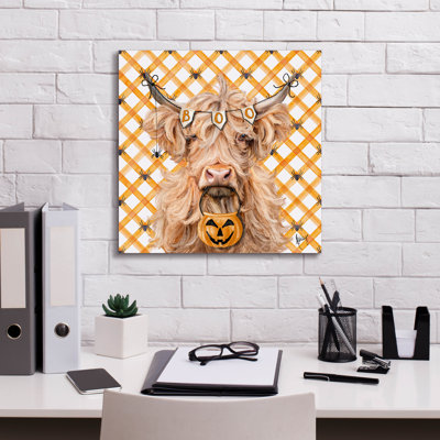 'Halloween Highland Cow' by Ashley Bradley Canvas Wall Art