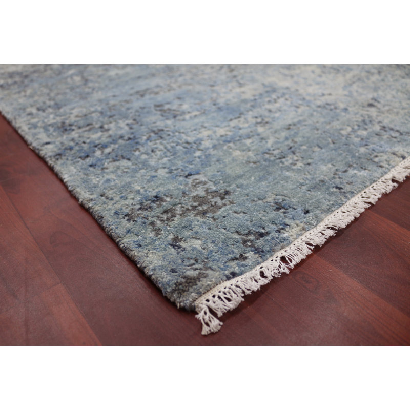 Mystique Abstract Area Rug in Blue, Rectangle 12' x 15'