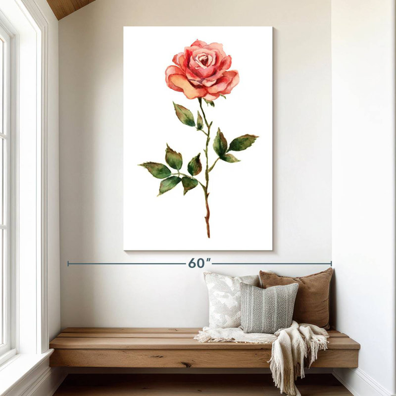 Harnek Single Rose, 51" H x 34" W