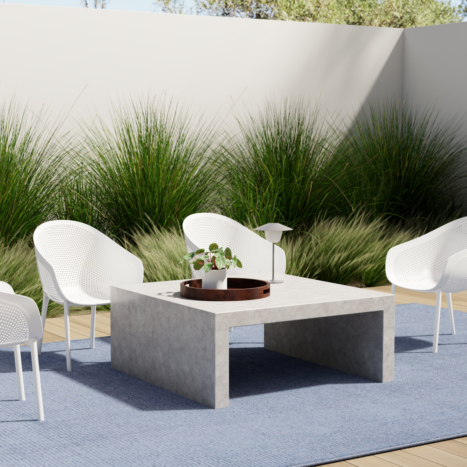 Lionel 50" Patio Table, 43" W x 43" L x 18" H