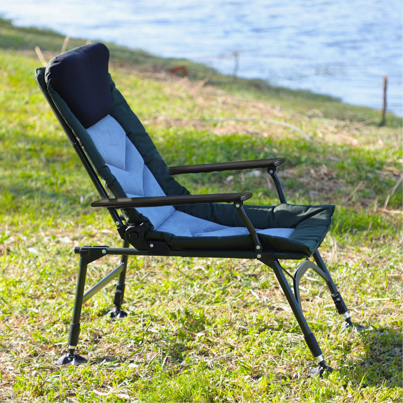 Fauteuil de camping pliable Alamo - réglable, + noir + gris, Blue/Black