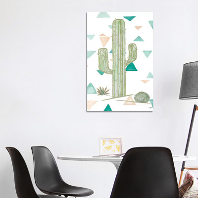 Desert Cactus 1 Piece Wrapped Canvas Painting