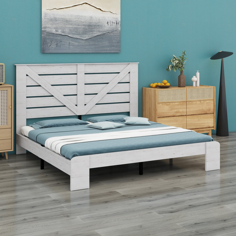 Tête de lit, tête de lit plateforme, grand rangement sous le lit, Blanc, Très grand