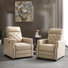 Fauteuil inclinable électrique en cuir véritable de 31,50 po Gumesindo