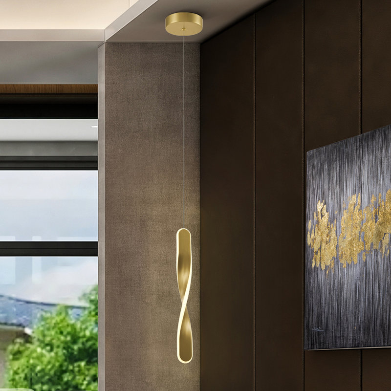 Dayatra 1 - Light LED Novelty Pendant, Brushed Gold