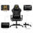 Inbox Zero Gaming Chair With Zodiac Star Sign Poker Crown Adjustable Reclining Ergonomic Swiveling PC & Racing Game Chair in Black