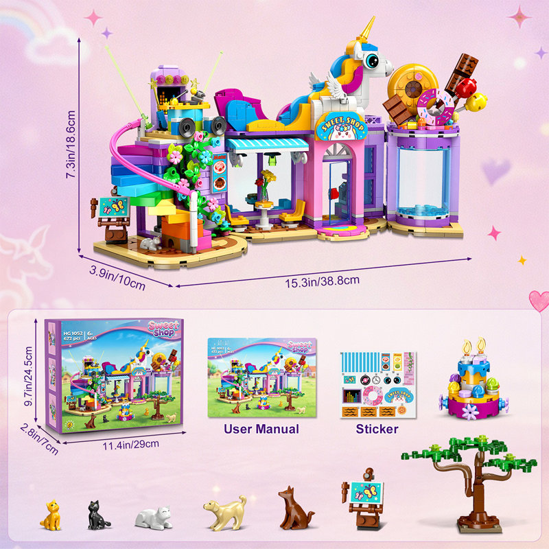 Jeu de construction de confiserie pour adultes et enfants de 12 ans et plus