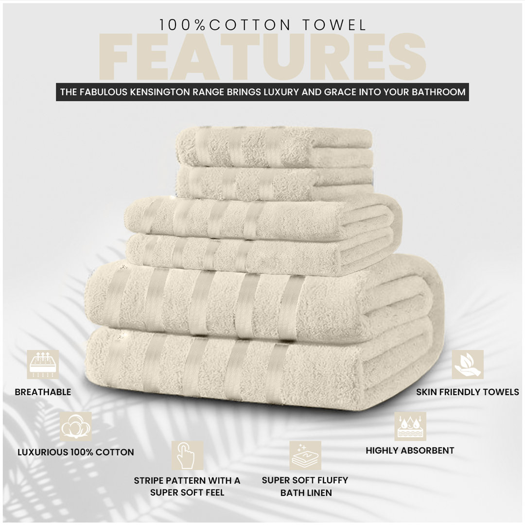 Kensington Luxury Cotton Bathroom Towel Set, Super Soft & Quick Dry – Face, Hand & Bath Towels for Everyday Home Use
