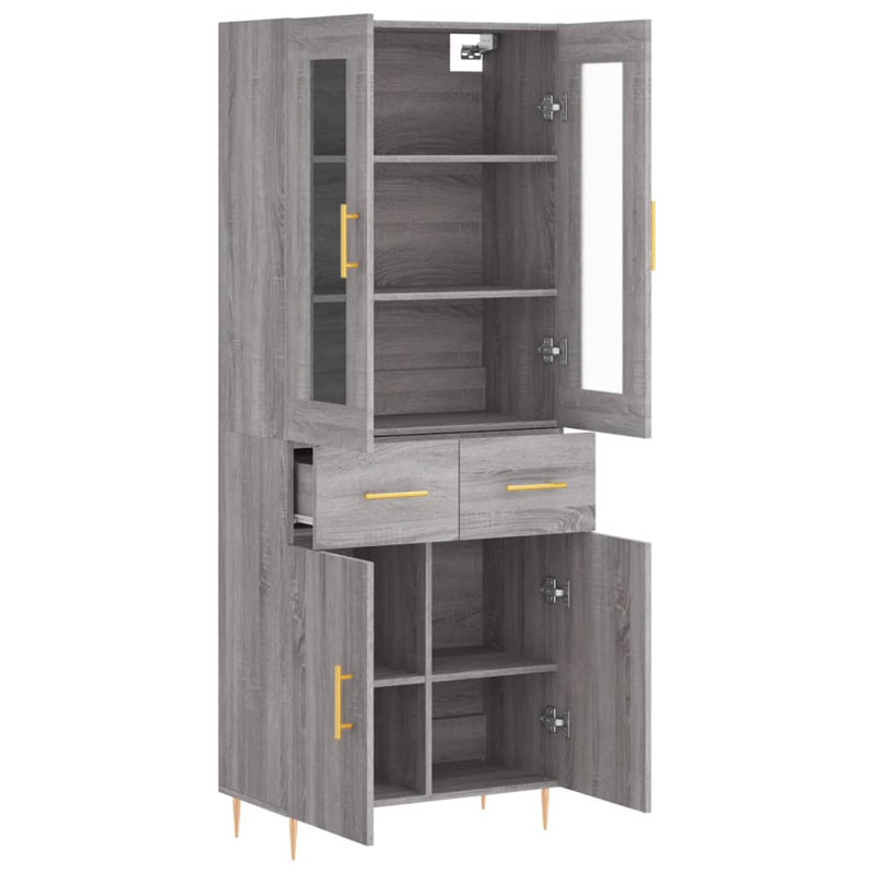 69.5cm Sideboard, Grey Sonoma