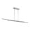 Mick De Giulio Stagger 2-light Linear Chandelier in Polished Stainless Steel with Acrylic shade