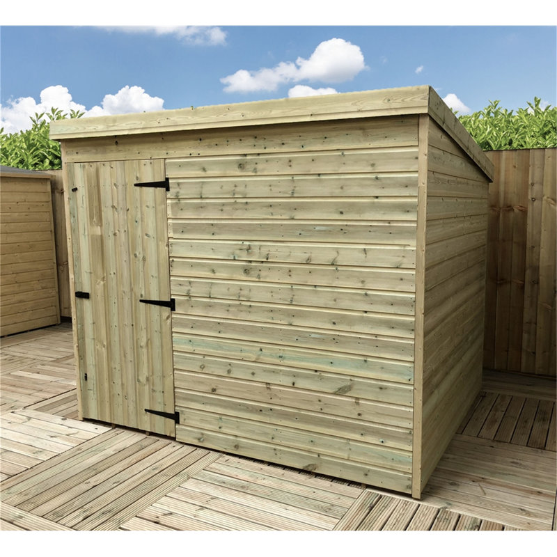 Tra 8 ft. W x 5 ft. D Solid Wood Garden Shed