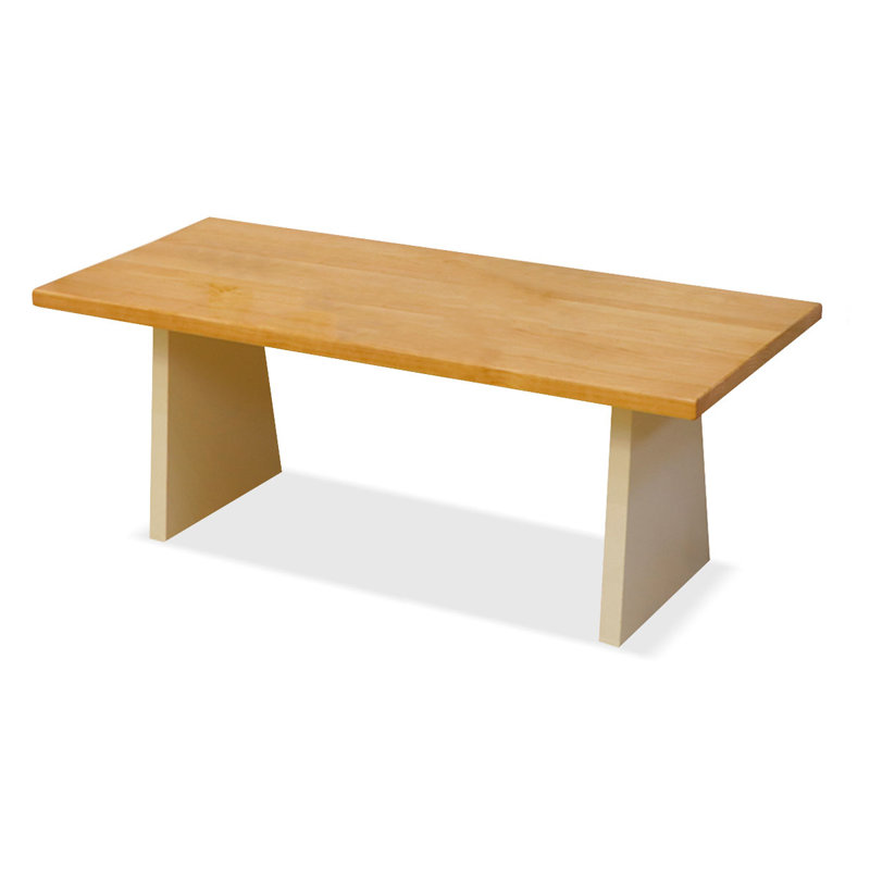 Bureaux rectangulaires en bois massif jaune clair, H 29,53 po x l 78,74 po x P 31,5 po