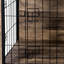 Cage pour chien de taille moyenne en bois avec deux portes - Coffre intérieur moderne