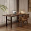 86.61" Light-walnut Rectangular Solid Wood Desk-109691035