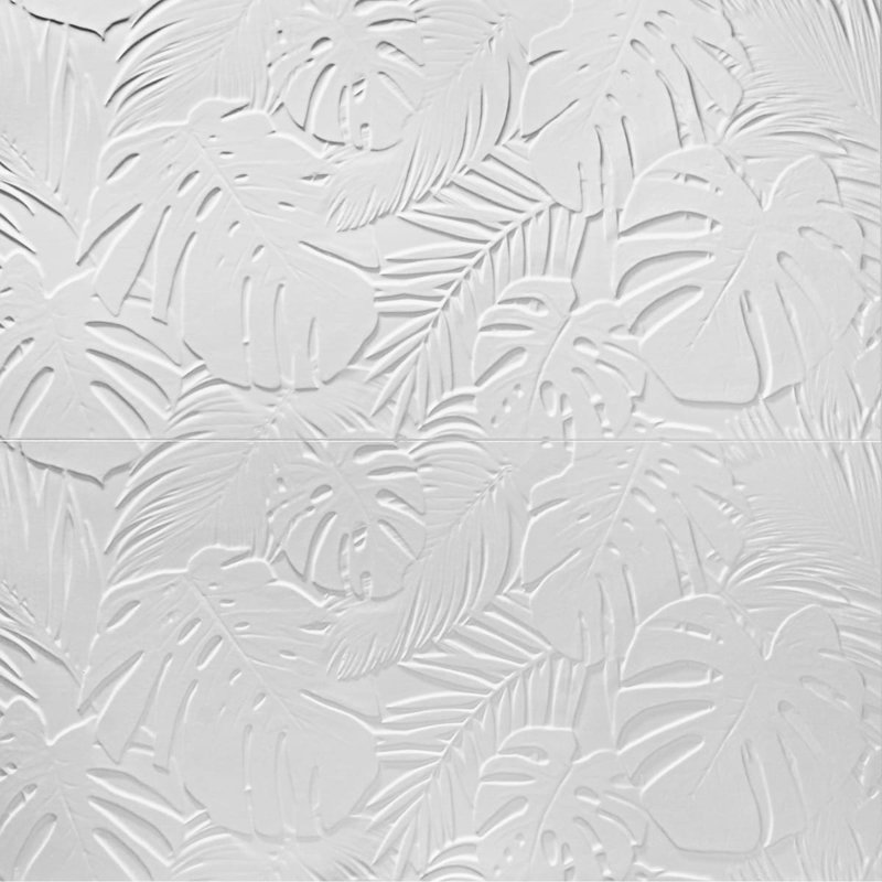 Botanic 24x48 Textured Matte Ceramic Tile, White