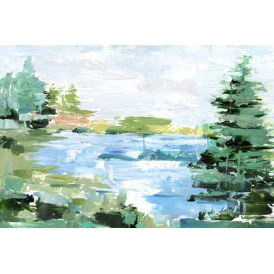 " Evergreen Lake II " by Ethan Harper Painting Print